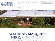 Tablet Screenshot of marqueesperth.com.au